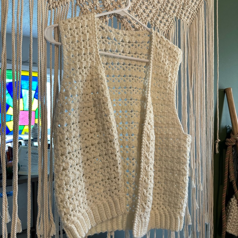 S-M crocheted vest